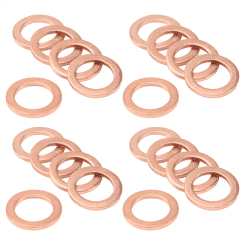 20pcs 12mm x 18mm x 1.5mm Copper Flat Washer Ring Sealing Fitting