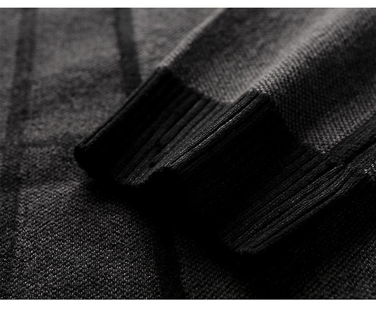 Description Picture 6 of itemNew in Autumn Smart Casual Striped Men's Knitted Sweaters for Men Streetwear Fashion Male Cardigans with Pocket Luxury Tops