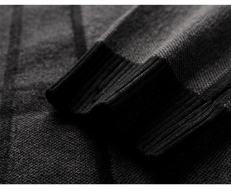 Description Picture 6 of itemNew in Autumn Smart Casual Striped Men's Knitted Sweaters for Men Streetwear Fashion Male Cardigans with Pocket Luxury Tops