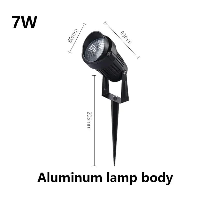 Description Picture 2 of item2 Meter Wire Garden Lights Waterprof  LED Lawn Lamp 2-4-6-8 IN 1 14W42W56W Landscape Decoration Spike Spotlights DC24VAC110V220V