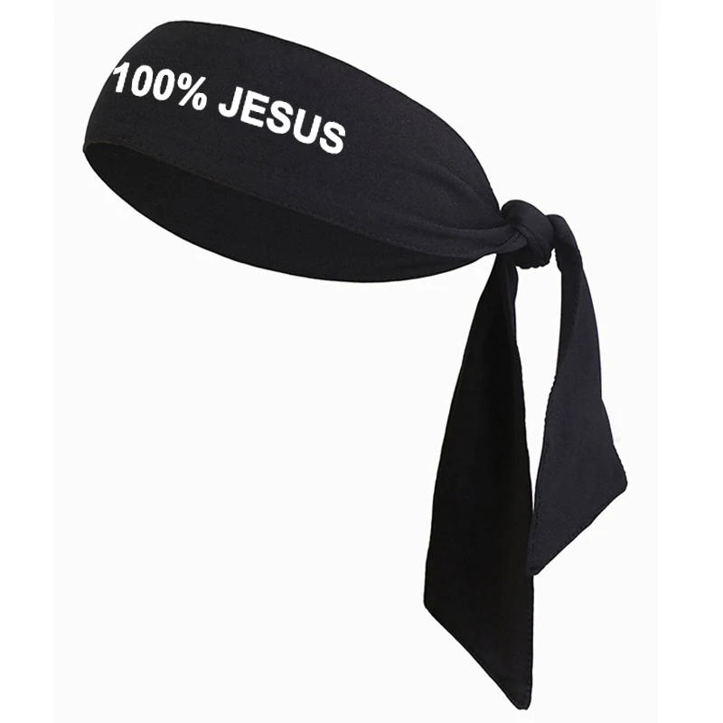 Description Picture 5 of item100 JESUS Headband Print Basketball Soccer Head band Men Women Running Fitness Sweatband Bandana Head tie Sports Fan Headbands