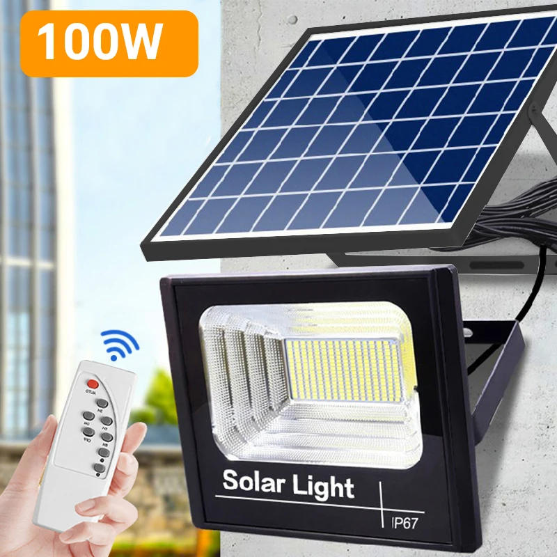 Description Picture 5 of itemLED Flood Solar Light Outdoor Street Lamp Waterproof IP67 With Remote and Solar Panel