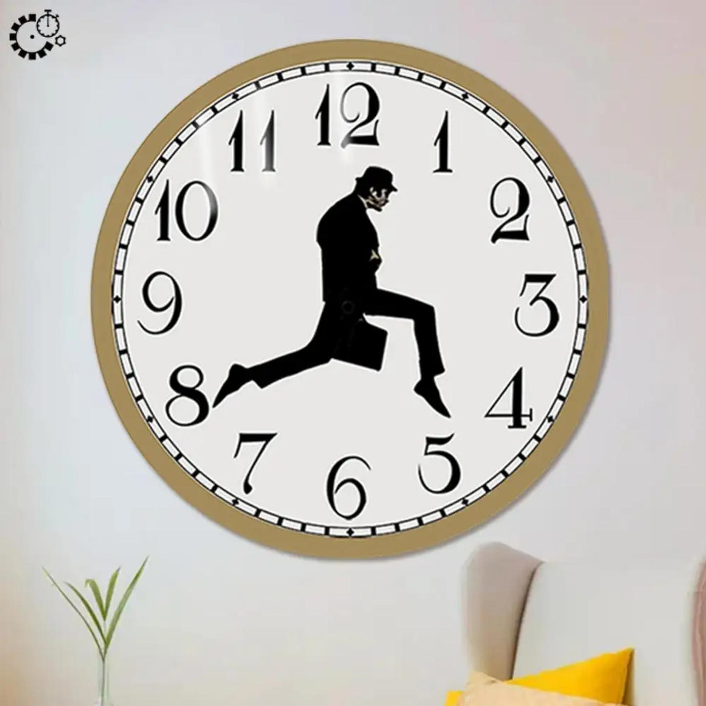 Description Picture 5 of item1~5PCS Walks Wall Clock British Comedy Inspired Ministry Of Silly Walk Wall Clock Classic Wall Watch Funny Walking Silent Mute