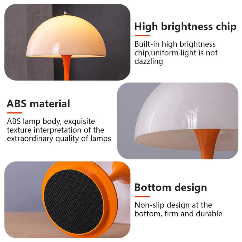 Description Picture 6 of itemMushroom 3color Dimming Rechargeable LED Table Lamps Decoration Night for Hotel Portable Night Light Simple Modern Decoration