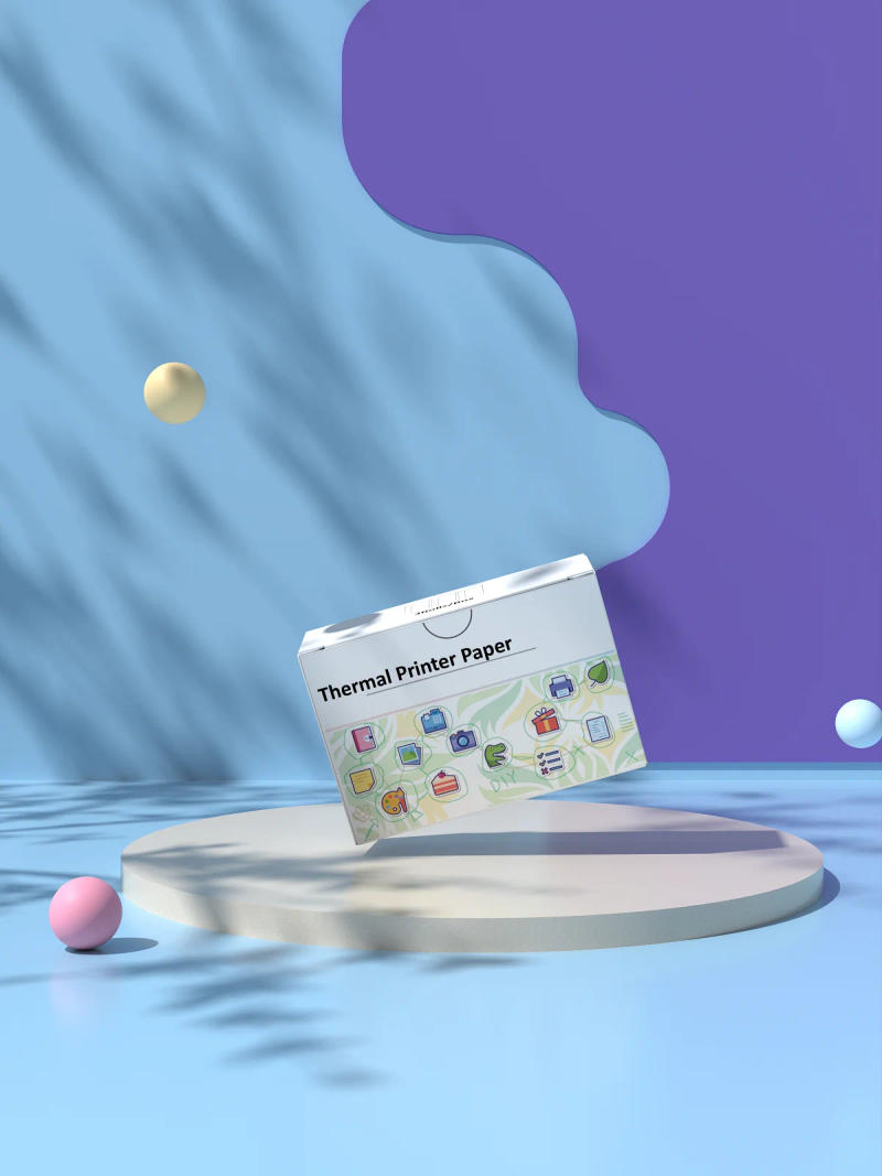 Description Picture 4 of itemThermal paper mini printer paper DIY for M02 T02 Color label sticky paper adhesive paper for learning office HD Photo 3 Rolls