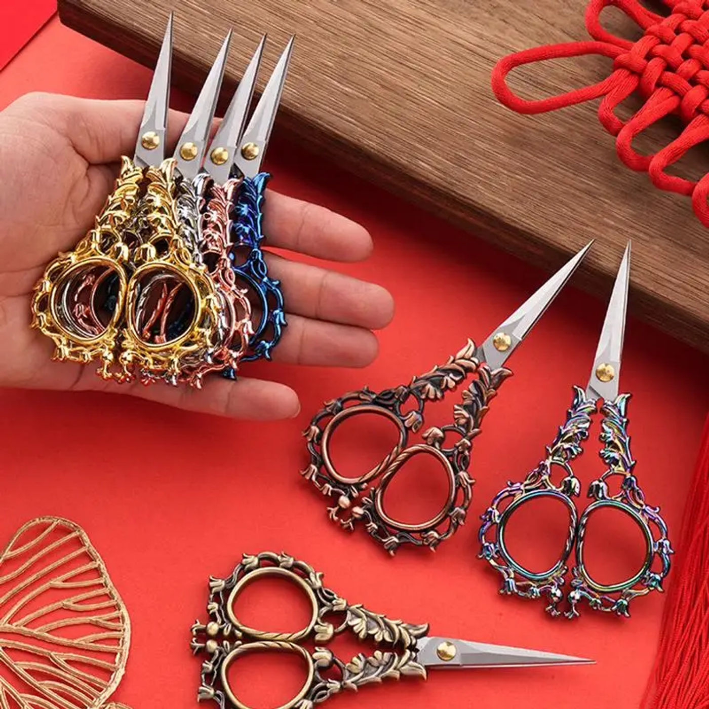 Description Picture 6 of itemTailor'S Scissors Vintage Scissors Stainless Steel For Cross Stitch Cutting Embroidery Sewing Handcraft Craft DIY Art Work