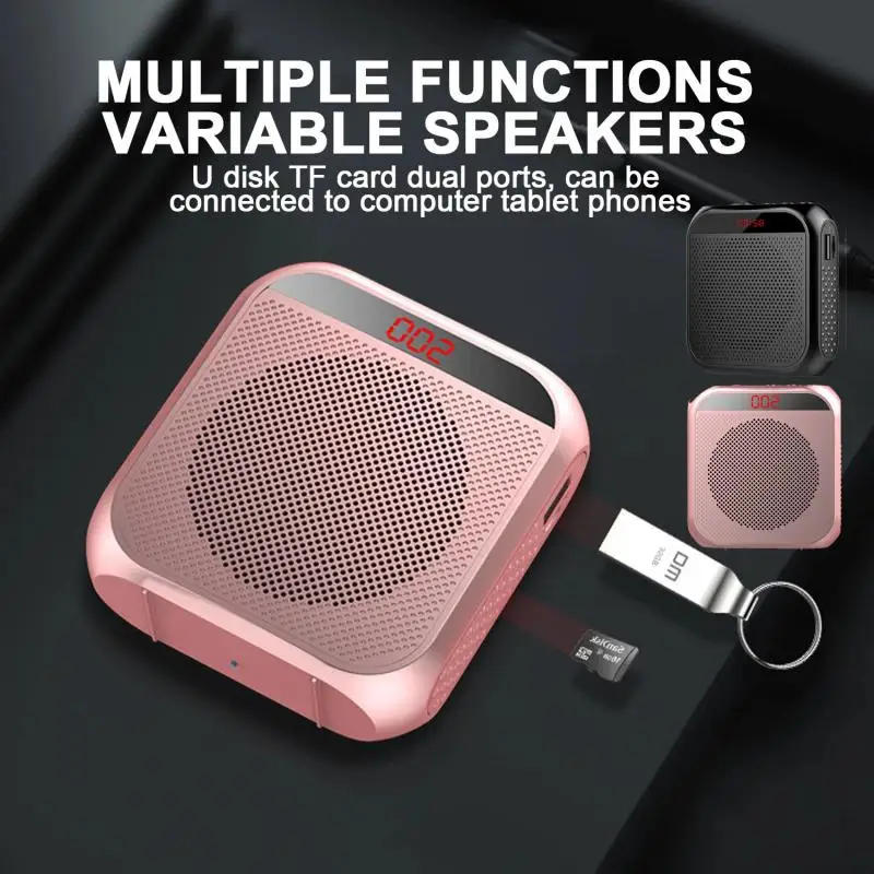 Description Picture 2 of itemMegaphone Voice Amplifier Portable Personal Voice Speaker s With Microphone Display Loudspeaker For Teachers Speech Tour Guide