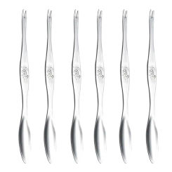 6pcs Stainless Steel Crab Shape Die Cast Quick Shellfish Lobster Cracker Seafood Tools Clip Needle Fork Picks Pincer Nut Set