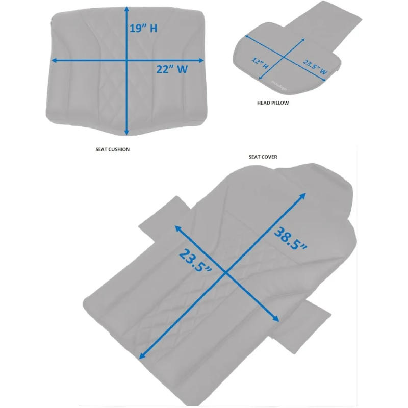 Description Picture 3 of itemSalon Chair Pedicure Chair Cushion Cover Acetone Resistant Faux Leather Vabration Massage Cushion, Salon Chair