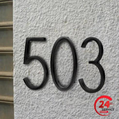 AB Zinc Alloy 5inch Modern House Number Casa Exterior House Number Address House Door Sign House Number Outdoor