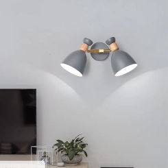 Nordic Wall Lamp Living Room Led lighting Modern Double Wall Lights Stair Aisle Rotating Bedroom Reading Bedside Lamps