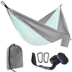 210T Nylon Spinning Cloth Color Matching Ultra-light Outdoor Hanging Bed Camping Single and Double Breathable Rope Hammock