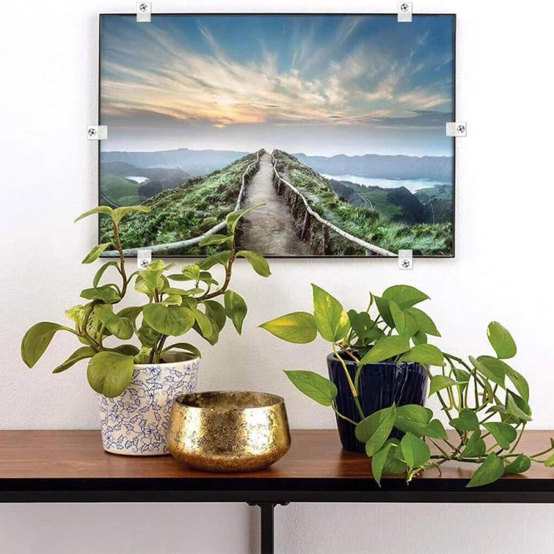 Description Picture 3 of itemCorner Knob Holder Clips 20 Sets Clips Kit Crystal Clear Mirror Clip Of Mirror Holder Plastic Reliable Transparent