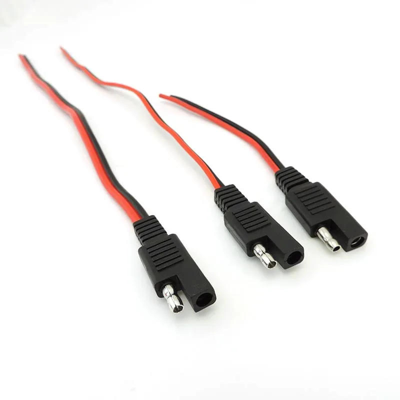 Description Picture 3 of item1 SAE to 2 SAE Power Extension Connector plug Cable solar panel battery Adapter Quick Connect Disconnect 14AWG 18AWG 10A 20A