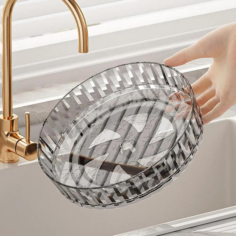 Description Picture 3 of item360 Degree Rotating Cabinet Organizer Kitchen Bathroom Cosmetic Turntable Storage Tray Non-Slip Spices Round Rack Plate Home