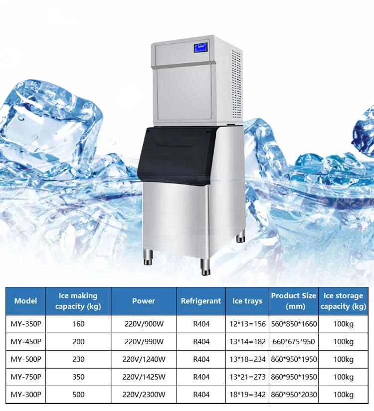 Description Picture 4 of itemAutomatic commercial 500kg ice machine cube tube block ice maker