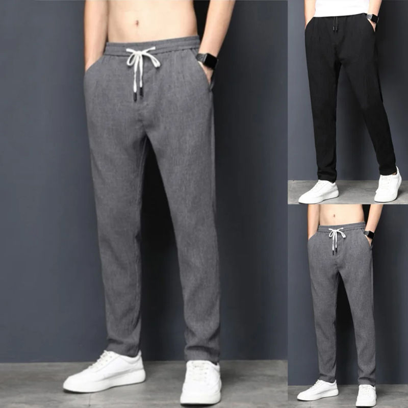 Description Picture 2 of itemMen Elastic Waist Sports Jogging Pants Gym Bodybuilding Workout Fitness Trousers