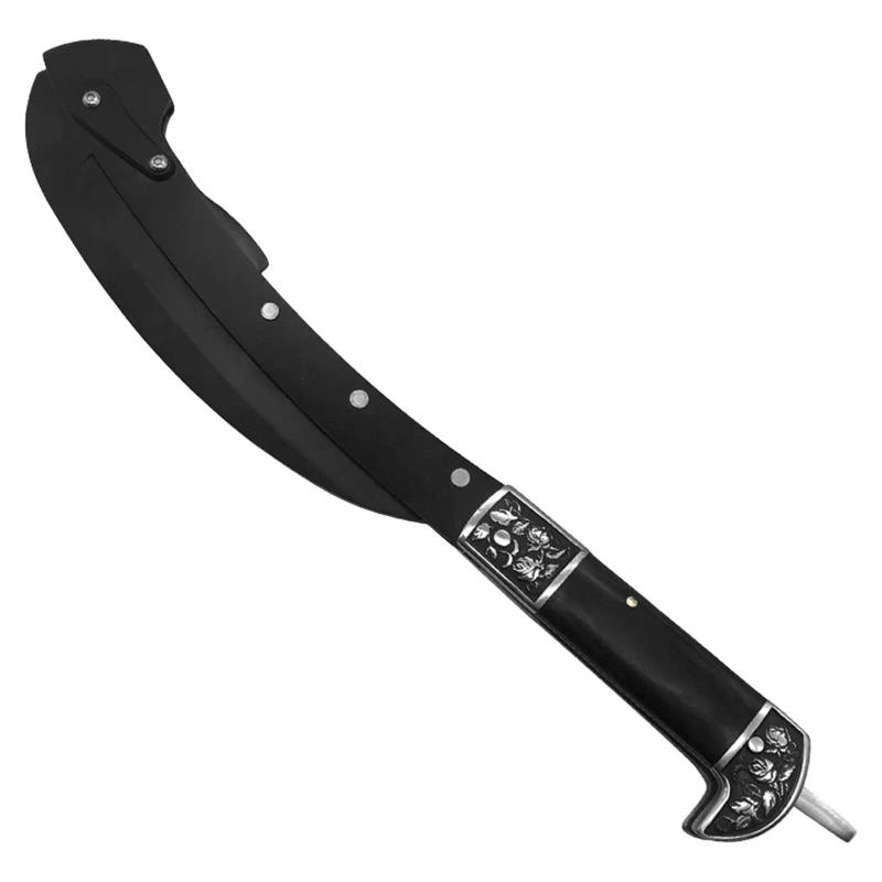 Description Picture 5 of itemBlack Sharp Folding Sickle Scythe Portable Stainless Steel Blade with Sheath for Harvesting Crops Multipurpose Comfortable Grip