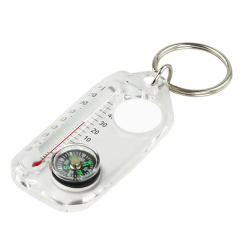 Compass And Thermometers Keychain Survival Thermometer Compass Keychain Mini Pocket Sized Compass Outdoor Survival Tool 