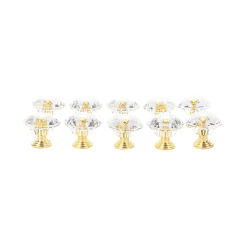 Diamond Shape Acrylic Cupboard Wardrobe Cabinet Furniture Accessories Drawer Handle Pull Home Hardware Door Knob