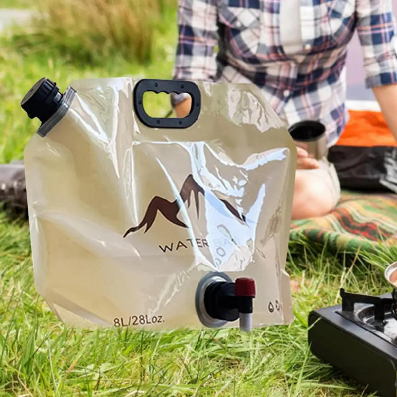 Description Picture 4 of itemCamping Water Bag Outdoor Hiking Folding Water Bucket Bag with Faucet 8L Large Capacity Water Container Camping Supplies