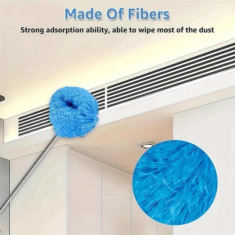 Description Picture 3 of itemEasy Cleaning Microfiber Fan Duster with 80cm Extending, Reusable Brush with Dust-Lock Technology for Home Clean-Up