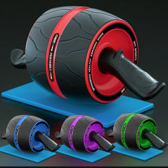 Men's Home Use Silent Double Wheel AB Rollers Knee Pad Wholesale Factory Direct Sales Abdominal Wheel Roller