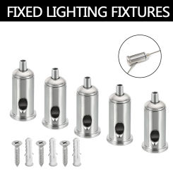 2-20PCS Adjustable Steel Wire Rope Clamp Cable Clamp DIY Lighting Accessories Pendant Lamp Hardware Accessories Suspension