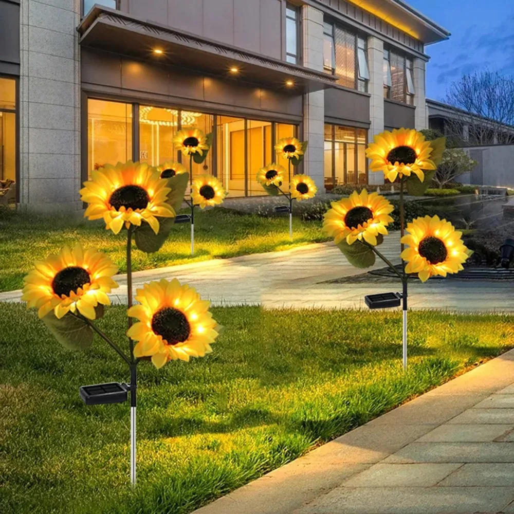 Description Picture 6 of itemSolar Sunflowers Light Outdoor Waterproof Decoration Lawn Lamp Landscape Light for Home Garden Easy Installation Flower Lights