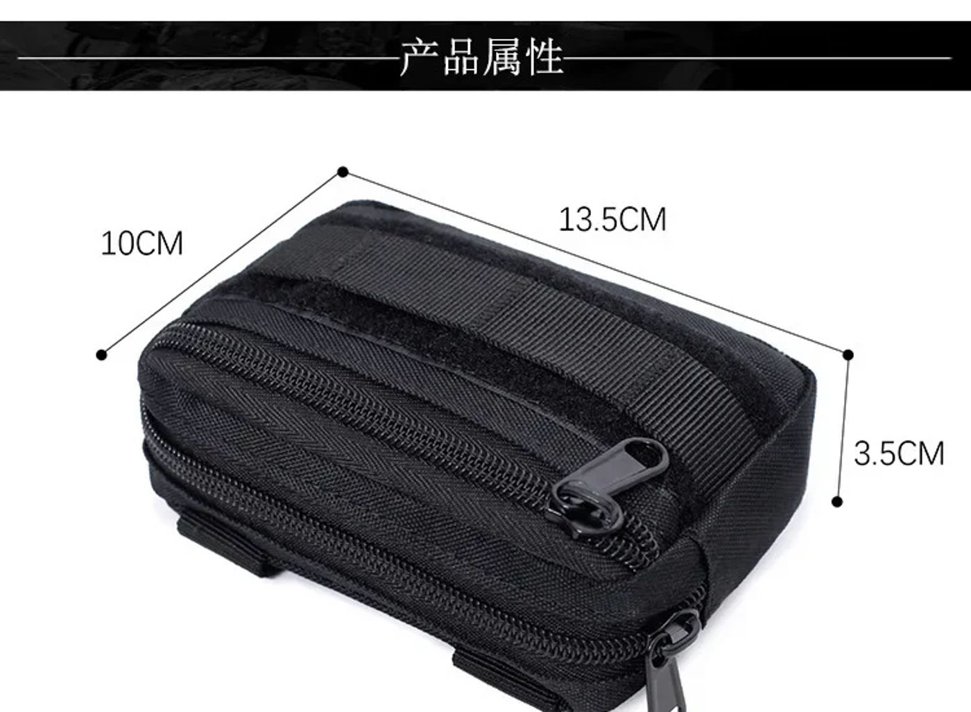 Description Picture 2 of itemOutdoor Mountain Climbing Sundries Bag Double Layer EDC Men Tactical Molle Waist Belt Fanny Pack Camping Hunting Accessories