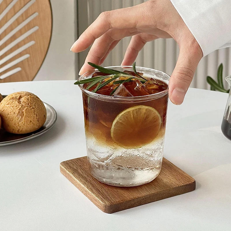 Description Picture 6 of itemCoffee Cup Curled Latte Cups Household Glass Drinkware Juice Milk Simple Mug Transparent Water Bottles Glassware Cups Coffeeware