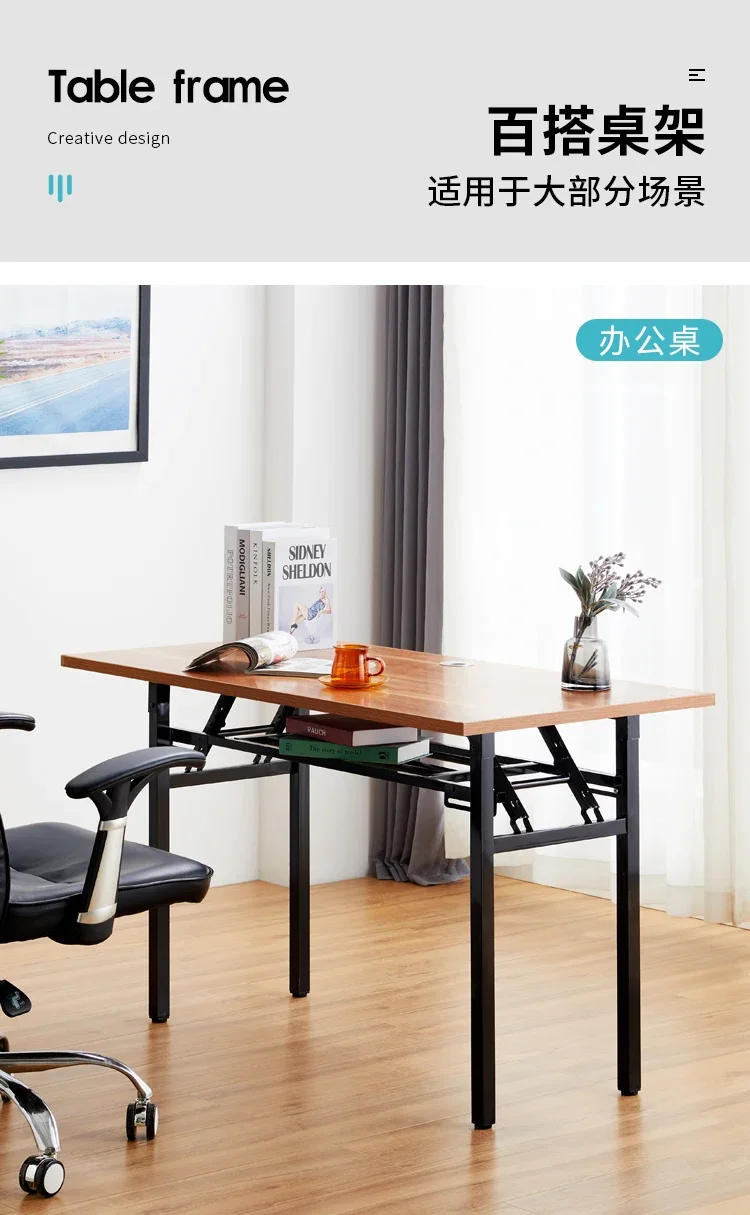 Description Picture 5 of itemSimple Household Dining Table Foot Stall Rack Snack  Long Spring Table Folding Training