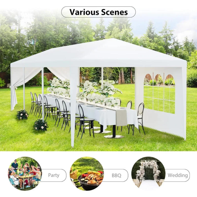 Description Picture 5 of itemOutdoor Canopy Tent Patio Camping Gazebo Shelter Pavilion 10'x30' Cater Party Wedding BBQ Events Tent Removable Sidewalls