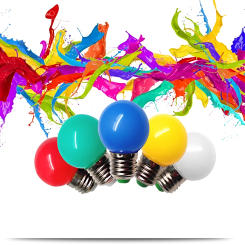 10PCS E27 B22 LED color bulb 8 colors available 220V LED Christmas decoration bar energy-saving lamp practical light bulb