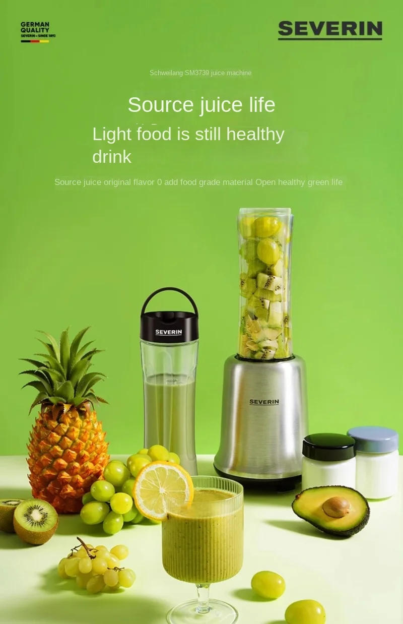 Description Picture 2 of item220V Juicers Portable Kitchen Appliances Household Juicer Small Portable Juice Cup Electric Portable Grinding Blender 300W