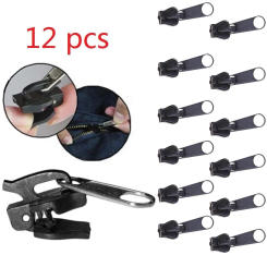 12pcs 3 Sizes Universal Instant Fix Zippers Repair Kit Replacement Zip Slider Teeth Rescue New Design Zippers Sewing Clothes
