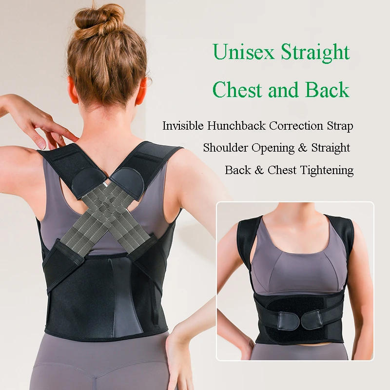 Description Picture 3 of itemStock Wholesale Back Brace Anti-Camel Posture Corrector Hunchback Correction Shoulder Belt Clavicle Spine Support Strap