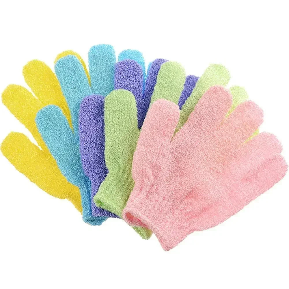 Description Picture 3 of item1pair Body Cleaning Washcloth Soft Brush Home Hotel Bathroom Shower Ball Back Scrubber Set Exfoliating Skin Towel Bath Gloves