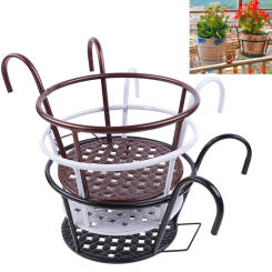 Balcony Flower Pot Hanging Stand Pot Tray Guardrail Hanging Planter Stand Flowerpot Rack