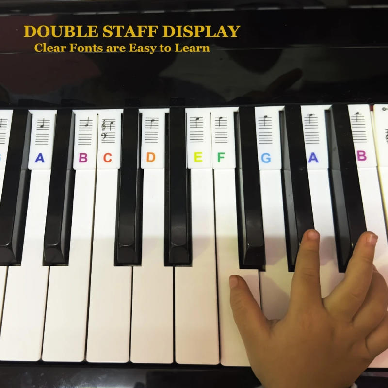 Description Picture 5 of itemPiano Keyboard Stickers for 88-Key Full Size Silicone Piano Notes Guide For Beginner Reusable
