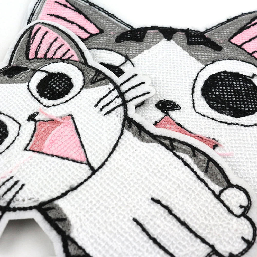 Description Picture 6 of itemFashion Cartoon Large Towel Embroidery Patch Cat Clothing Accessories Clothing Diy Decorative Cloth Applique