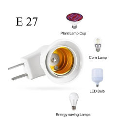 Top E27 LED Bulb Socket EU/US Standard Plug Bulb Base 100V-220V ON/OFF Switch Lamp Socket Lighting Accessories Portable Tool