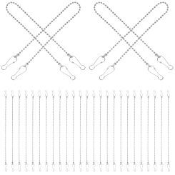 24 Pcs Flower Pot Chain Hanging Chains with Hooks Billboards Hangers Planter Picture Signs Stainless Steel Metal Ornaments