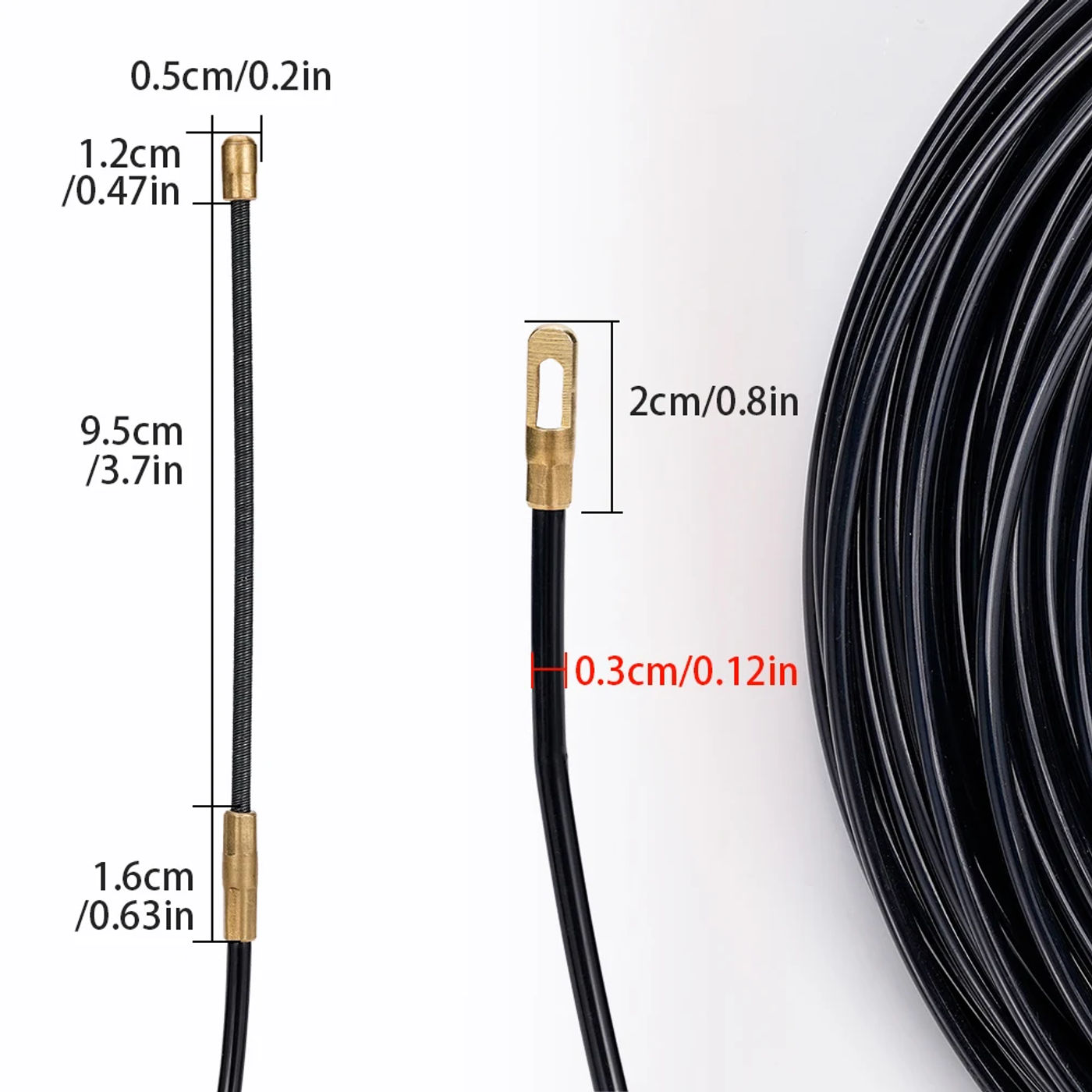 Description Picture 2 of item3mm Electric Cable Gland Threading Device 5/10/20/30/50M Nylo Cable Wire Threader Puller Lead Construction Electrician Hand Tool