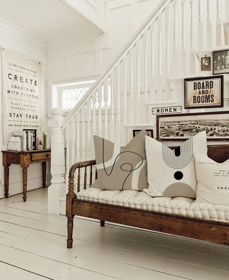 Description Picture 2 of itemBlack Geometric Pillow Cover Home Decor Arch Line Boho Bohemia Throw Pillow Case Modern Living Room Decorative Sofa Cushion