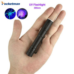 UV Flashlight 395nm Black Light Zoomable Flashlights Ultraviolet Lamp Torch UV Pen Light for Pet Dog Cat Urine Stains