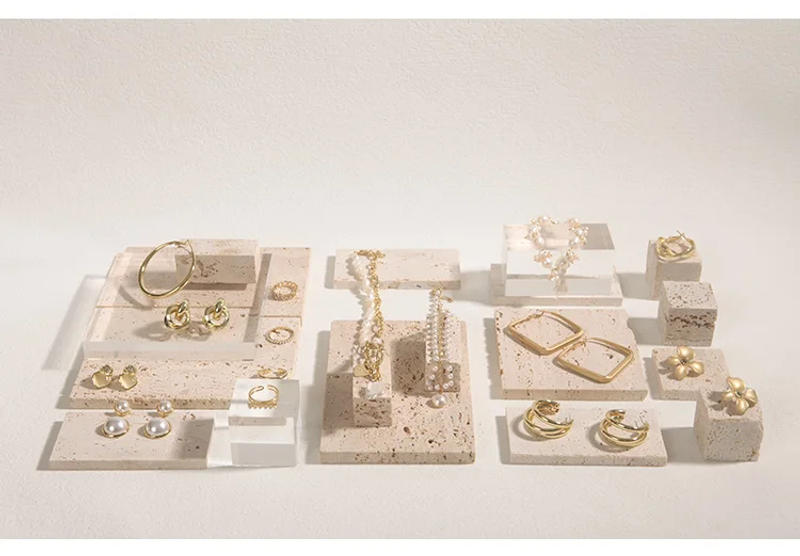 Description Picture 5 of itemNatural Holes Stone INS Photo Props for Jewelry Make Up Cosmetics Creative Advertisement Photography Posing Studio Shoot Decor