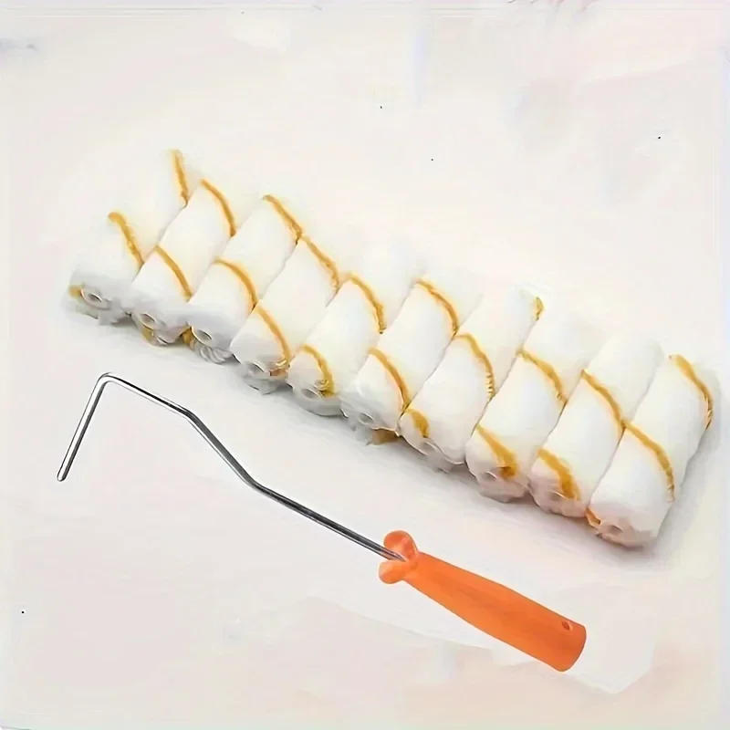 Description Picture 3 of itemDisposable Mini Paint Roller Kit With 10 4-Inch Covers,30cm Long Roller Frame Paint Roller For Painting Walls Practical Tool