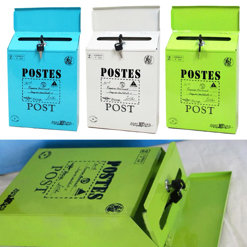 Description Picture 3 of itemVintage Wall Mount Mailbox Letter Box Retro Postal Letter Newspaper Box Wall Mounted Post Box Decoration Crafts Farmhouse Post ﻿