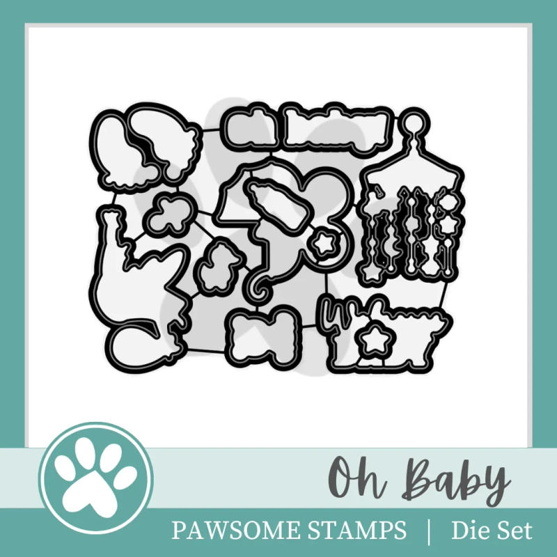 Description Picture 3 of itemWelcome Baby Clear Stamps Scrapbooking supplies for Paper Making Metal Cutting Dies Frames Card Craft